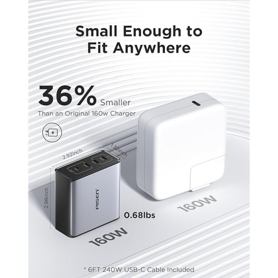 Pisen 160W 4-Port Fast Charger